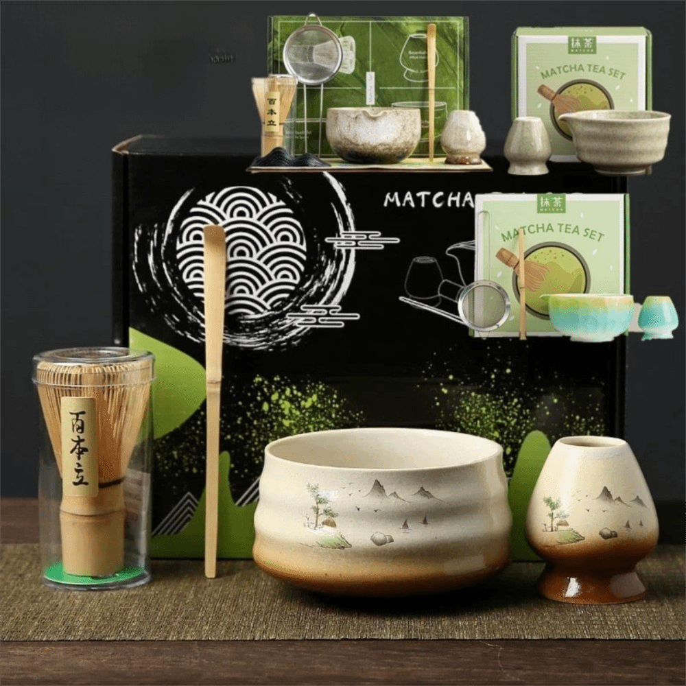 Matcha Bowl Chawan - Bâtonnets de thé, ensemble de thé