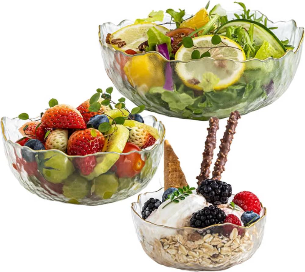 Matcha Bowl Chawan - Saladier en verre transparent, grand saladier