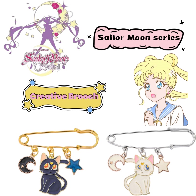 Japanese Lifestyle Goods - Broche métallique créative, style japonais, personnage